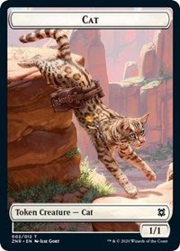 Cat // Copy Double-sided Token [Zendikar Rising Tokens] - Destination Retro