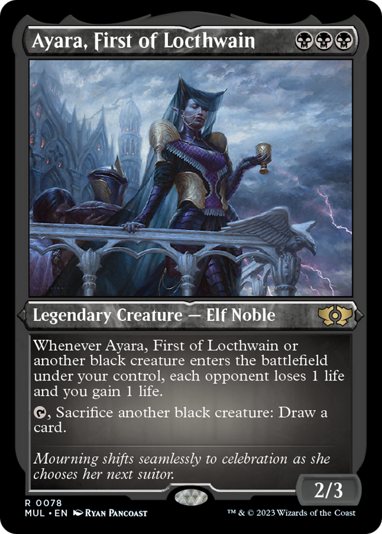 Ayara, First of Locthwain (Foil Etched) [Multiverse Legends] - Destination Retro