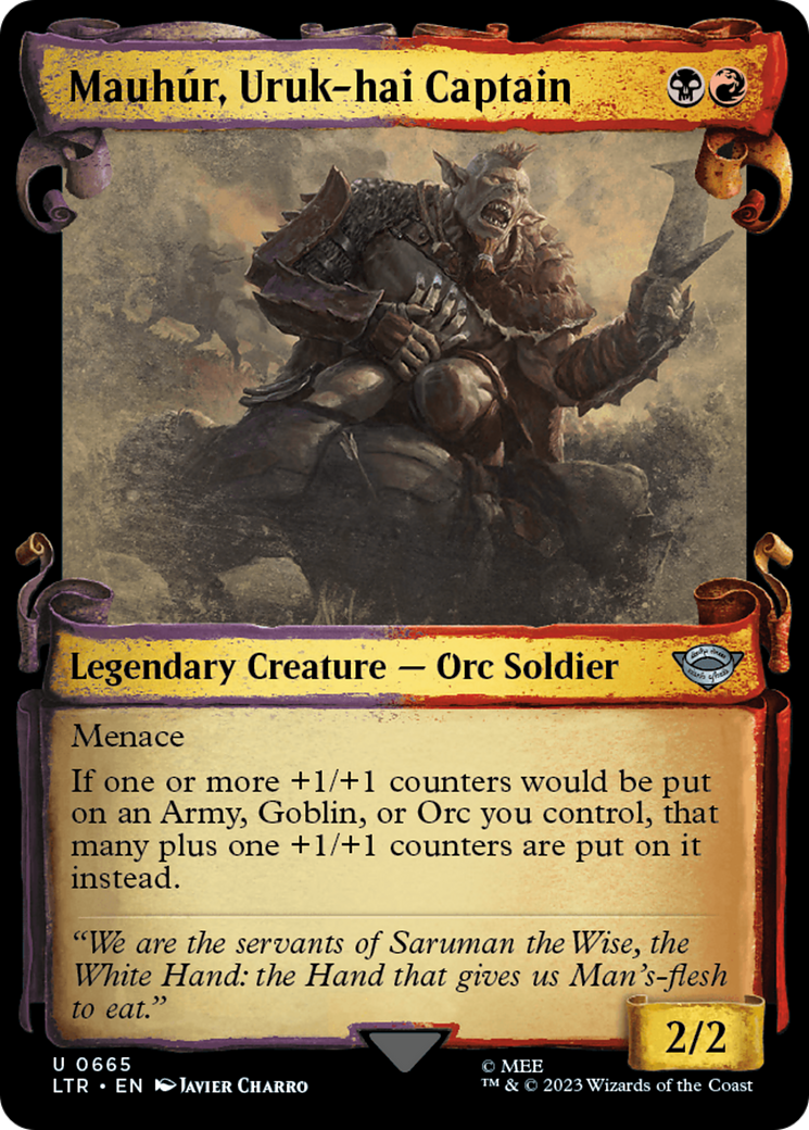 Mauhur, Uruk-hai Captain [The Lord of the Rings: Tales of Middle-Earth Showcase Scrolls] - Destination Retro