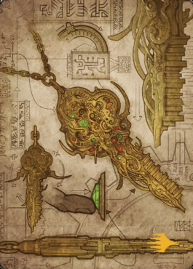 Key to the City Art Card (Gold-Stamped Planeswalker Symbol) [The Brothers' War Art Series] - Destination Retro