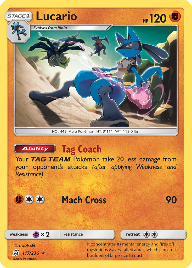 Lucario (117/236) [Sun & Moon: Unified Minds] - Destination Retro