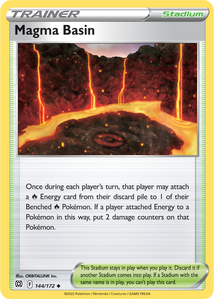 Magma Basin (144/172) [Sword & Shield: Brilliant Stars] - Destination Retro