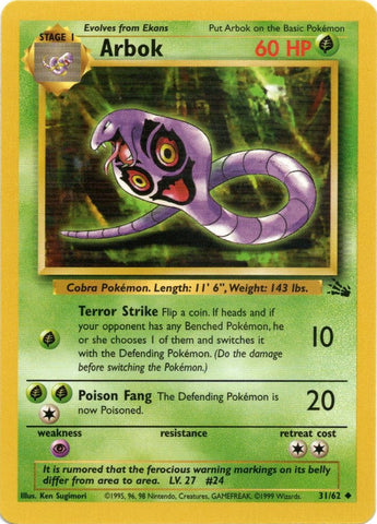 Arbok (31/62) [Fossil Unlimited] - Destination Retro