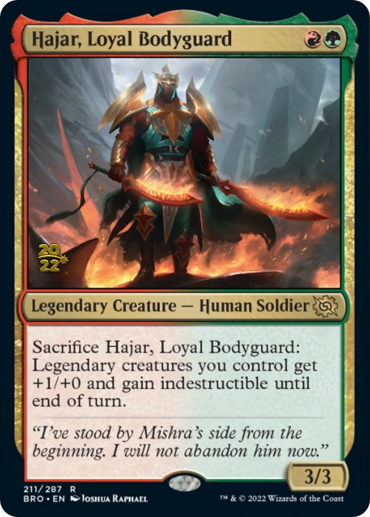 Hajar, Loyal Bodyguard [The Brothers' War: Prerelease Promos] - Destination Retro