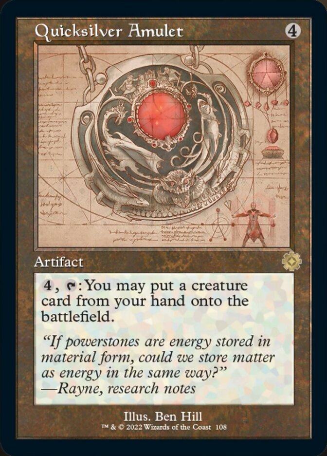 Quicksilver Amulet (Retro Schematic) [The Brothers' War Retro Artifacts] - Destination Retro