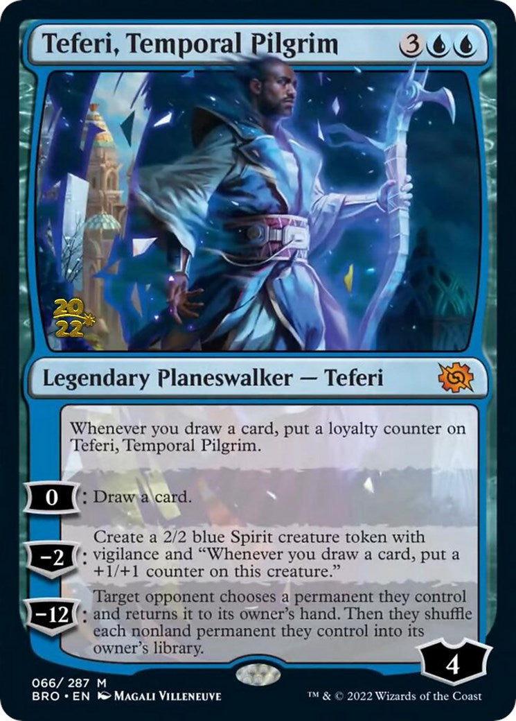 Teferi, Temporal Pilgrim [The Brothers' War: Prerelease Promos] - Destination Retro