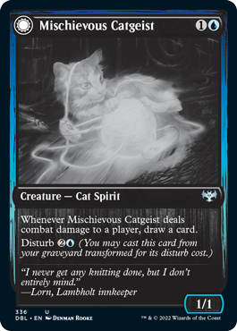 Mischievous Catgeist // Catlike Curiosity [Innistrad: Double Feature] - Destination Retro