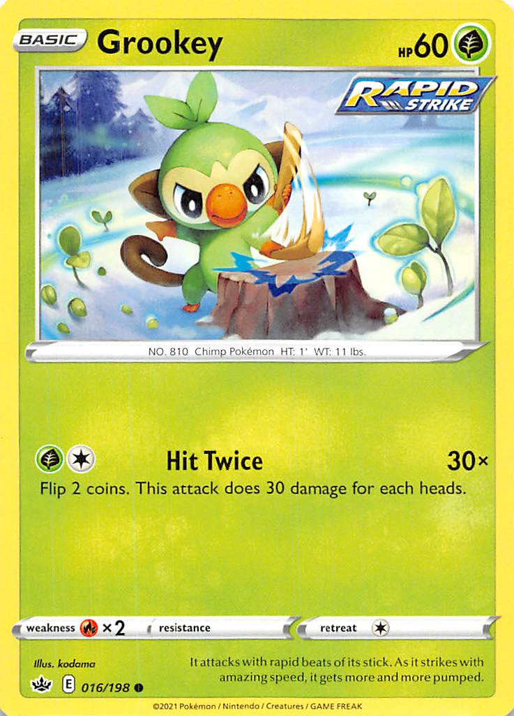 Grookey (016/198) [Sword & Shield: Chilling Reign] - Destination Retro