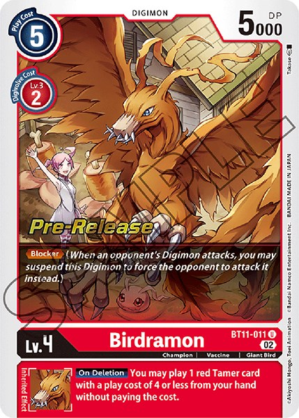 Birdramon [BT11-011] [Dimensional Phase Pre-Release Promos] - Destination Retro
