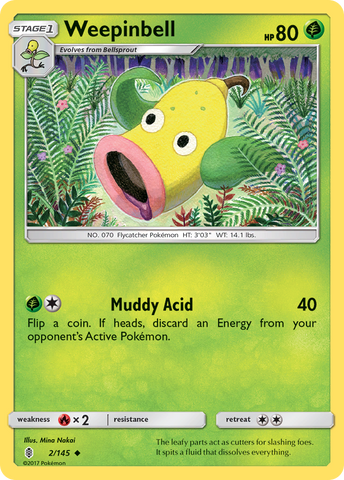 Weepinbell (2/145) [Sun & Moon: Guardians Rising] - Destination Retro