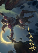 Nighthawk Scavenger Art Card (Gold-Stamped Signature) [Zendikar Rising Art Series] - Destination Retro