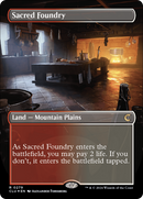 Sacred Foundry (Borderless) [Ravnica: Clue Edition] - Destination Retro