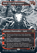 Koth, Fire of Resistance (Borderless Manga Step-and-Compleat Foil) [Phyrexia: All Will Be One] - Destination Retro