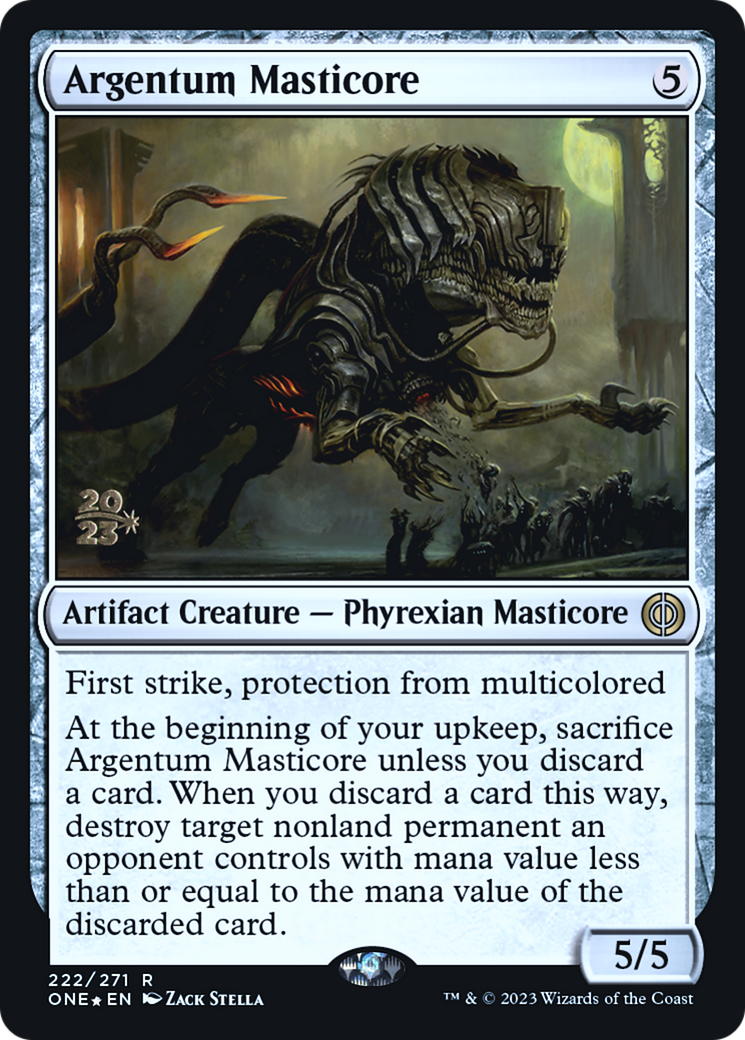 Argentum Masticore [Phyrexia: All Will Be One Prerelease Promos] - Destination Retro