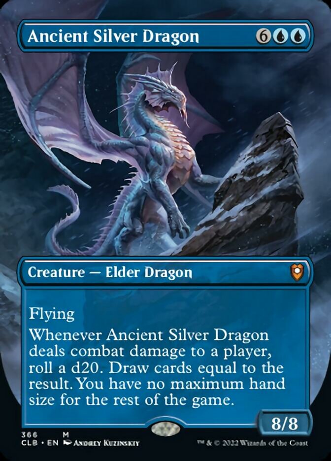 Ancient Silver Dragon (Borderless Alternate Art) [Commander Legends: Battle for Baldur's Gate] - Destination Retro