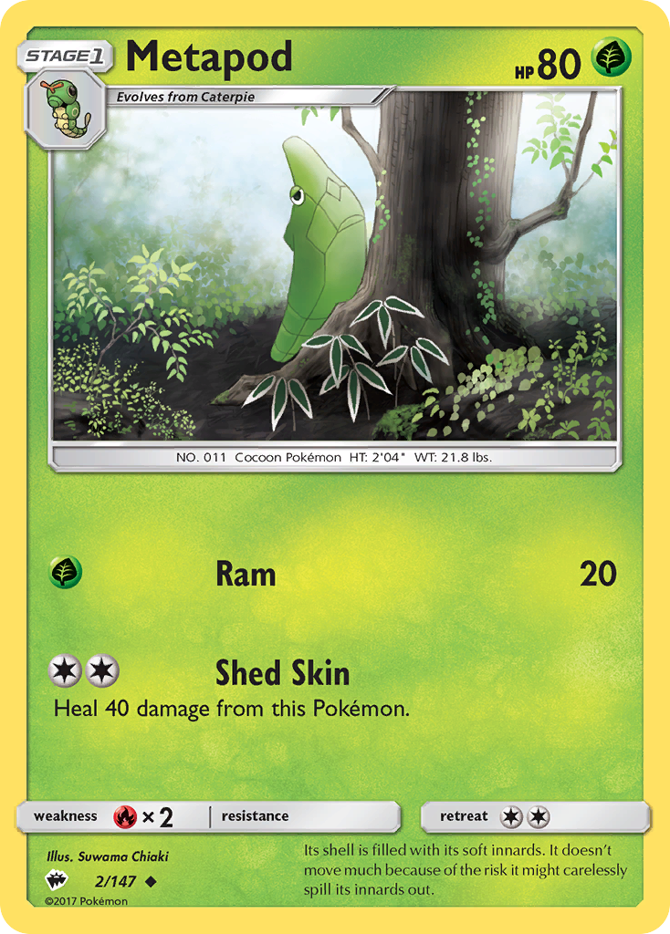 Metapod (2/147) [Sun & Moon: Burning Shadows] - Destination Retro
