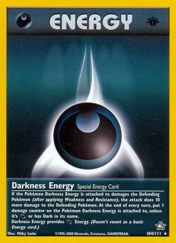 Darkness Energy (104/111) [Neo Genesis 1st Edition] - Destination Retro