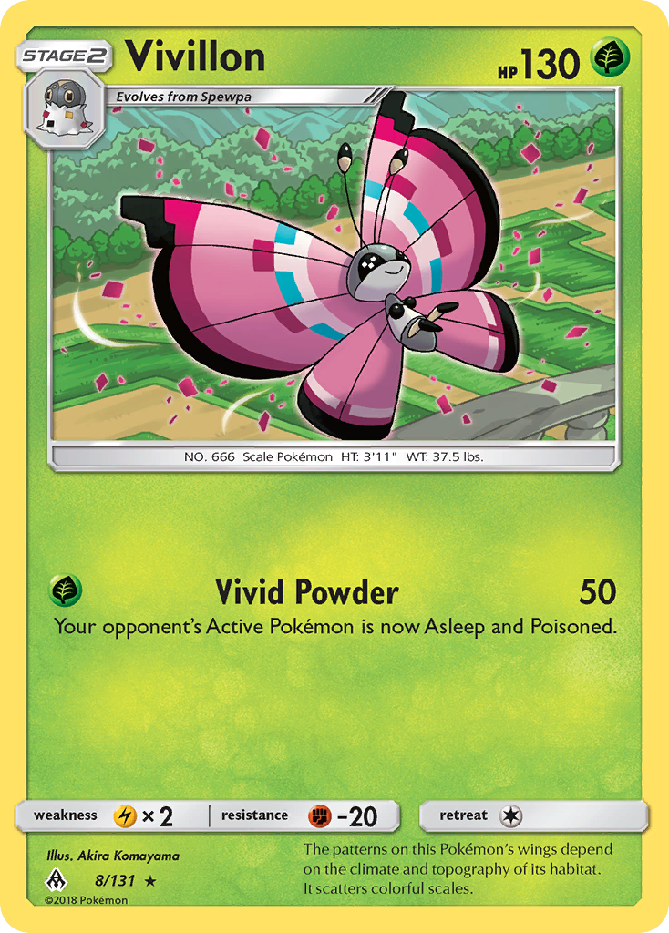 Vivillon (8/131) [Sun & Moon: Forbidden Light] - Destination Retro