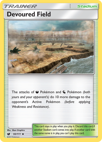 Devoured Field (93/111) [Sun & Moon: Crimson Invasion] - Destination Retro