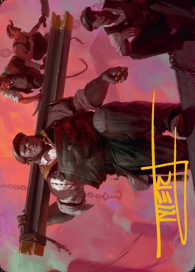 The Beamtown Bullies Art Card (Gold-Stamped Signature) [Streets of New Capenna Art Series] - Destination Retro