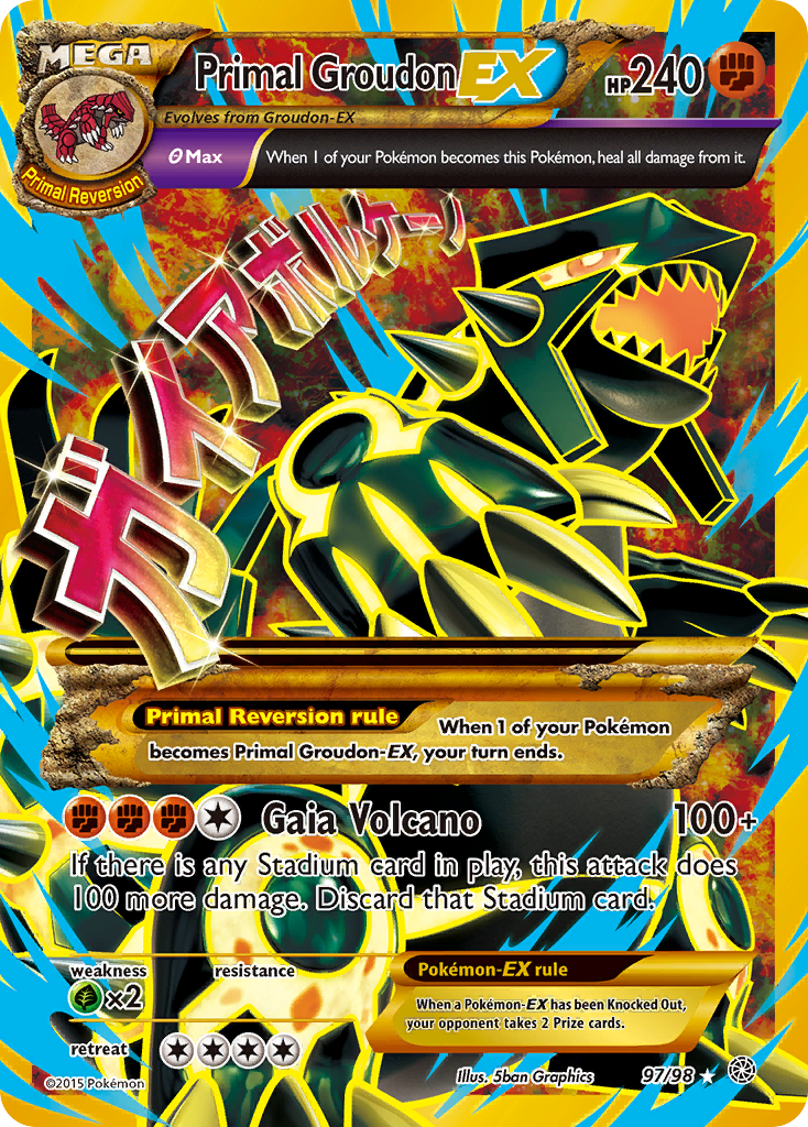 Primal Groudon EX (97/98) [XY: Ancient Origins] - Destination Retro