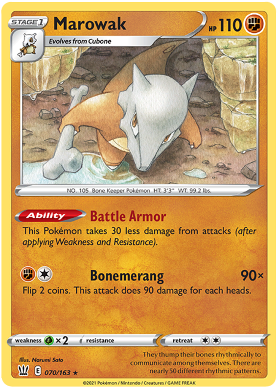 Marowak (070/163) [Sword & Shield: Battle Styles] - Destination Retro