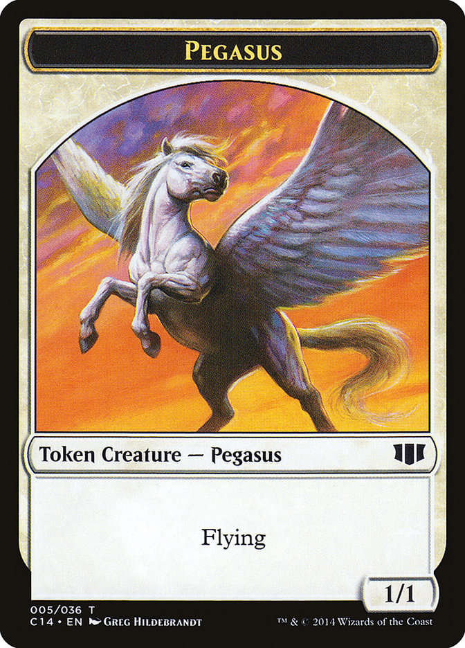 Kor Soldier // Pegasus Double-sided Token [Commander 2014 Tokens] - Destination Retro