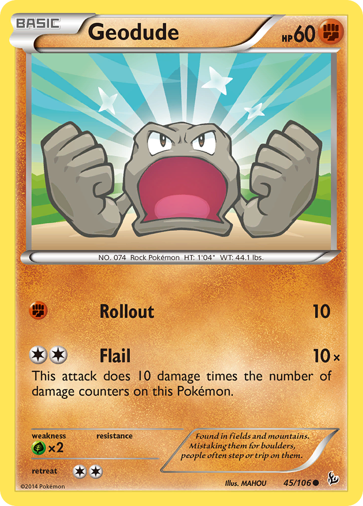 Geodude (45/106) [XY: Flashfire] - Destination Retro