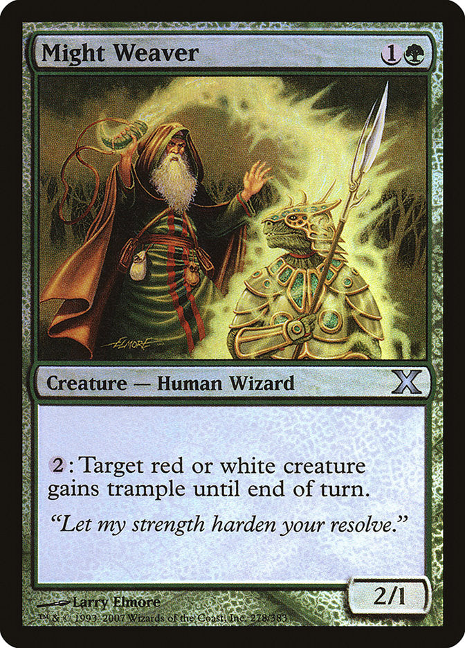 Might Weaver (Premium Foil) [Tenth Edition] - Destination Retro