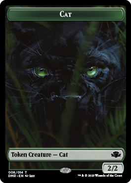Elephant // Cat (008) Double-Sided Token [Dominaria Remastered Tokens] - Destination Retro