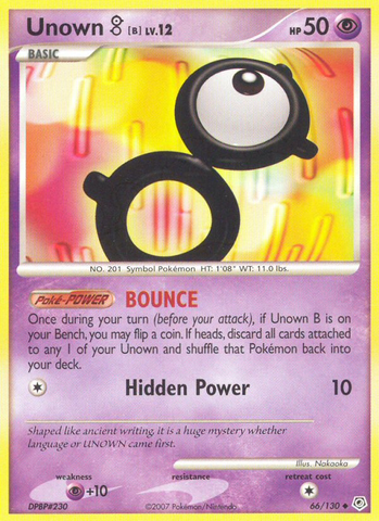 Unown B (66/130) [Diamond & Pearl: Base Set] - Destination Retro