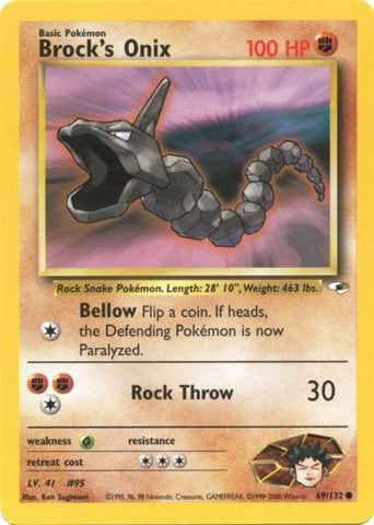 Brock's Onix (69/132) [Gym Heroes Unlimited] - Destination Retro