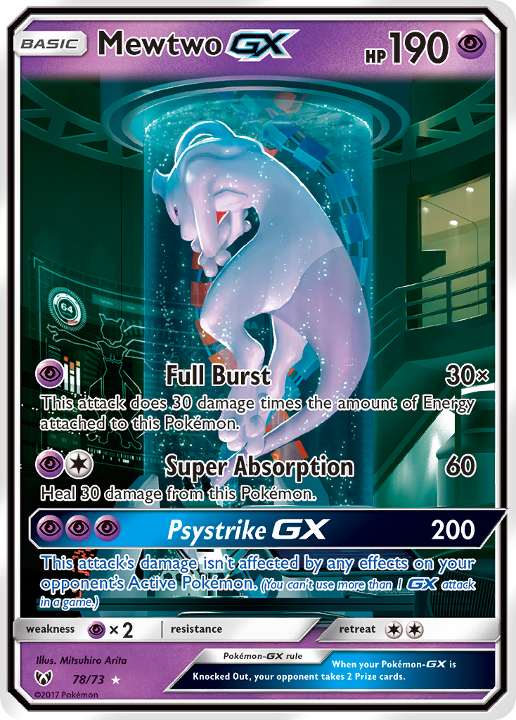Mewtwo GX (78/73) [Sun & Moon: Shining Legends] - Destination Retro