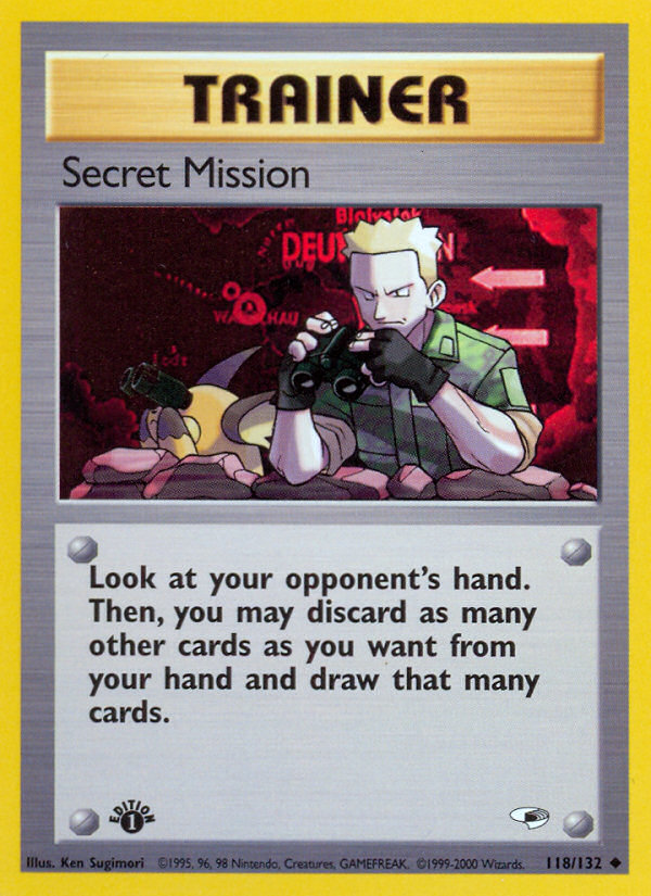 Secret Mission (118/132) [Gym Heroes 1st Edition] - Destination Retro