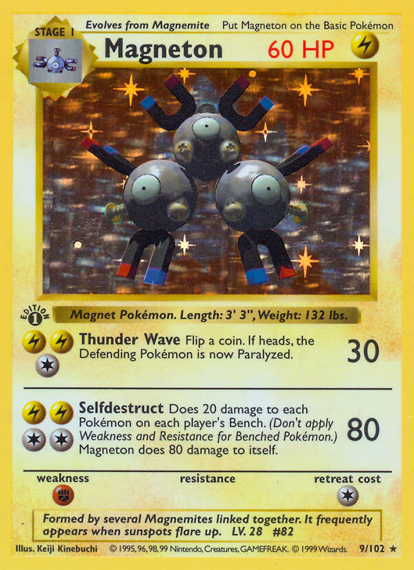 Magneton (9/102) [Base Set 1st Edition] - Destination Retro