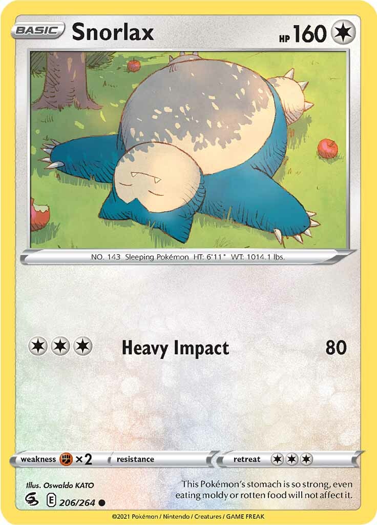 Snorlax (206/264) [Sword & Shield: Fusion Strike] - Destination Retro