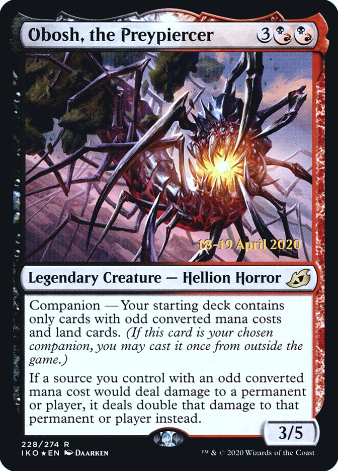 Obosh, the Preypiercer  [Ikoria: Lair of Behemoths Prerelease Promos] - Destination Retro