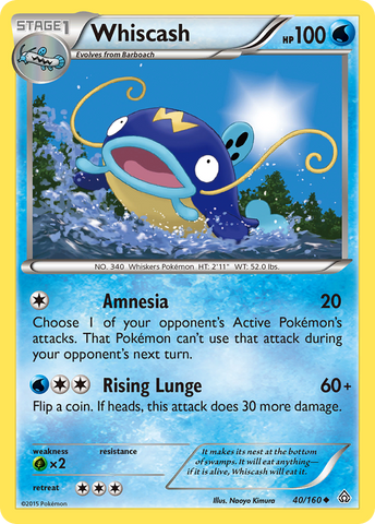 Whiscash (40/160) [XY: Primal Clash] - Destination Retro