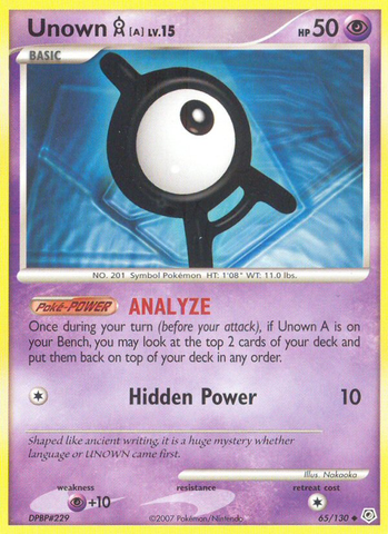 Unown A (65/130) [Diamond & Pearl: Base Set] - Destination Retro