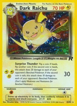 Dark Raichu (83/82) [Team Rocket Unlimited] - Destination Retro