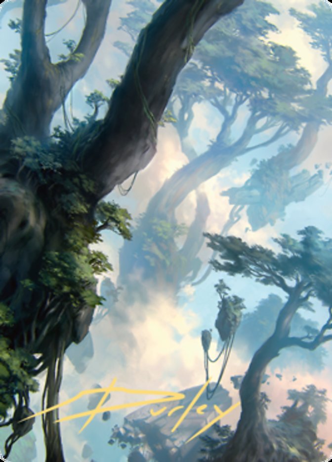 Forest 1 Art Card (Gold-Stamped Signature) [Zendikar Rising Art Series] - Destination Retro