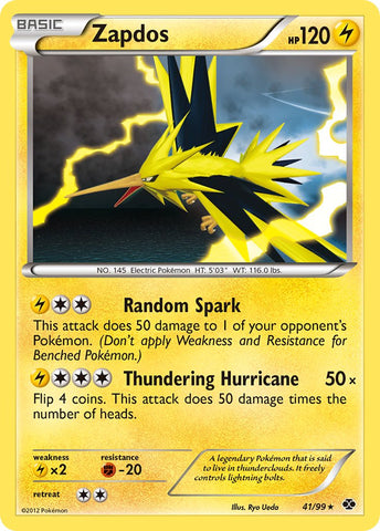 Zapdos (41/99) (Blister Exclusive) [Black & White: Next Destinies] - Destination Retro
