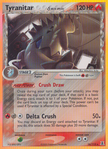 Tyranitar (16/113) (Delta Species) [EX: Delta Species] - Destination Retro