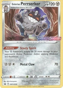 Galarian Perrserker(Staff Prerelease Promo) (SWSH008) [Sword & Shield: Black Star Promos] - Destination Retro