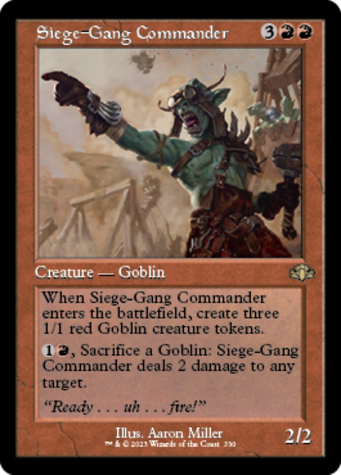 Siege-Gang Commander (Retro) [Dominaria Remastered] - Destination Retro