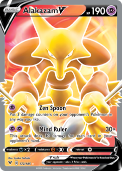 Alakazam V (172) [Sword & Shield: Vivid Voltage] - Destination Retro