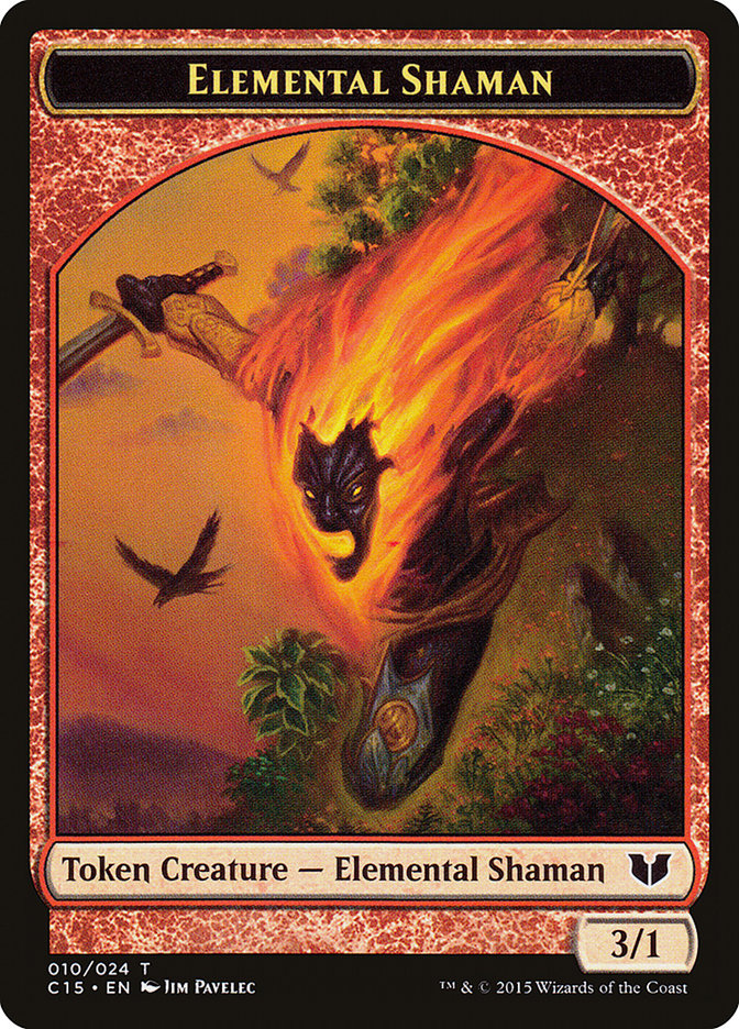 Knight (004) // Elemental Shaman Double-Sided Token [Commander 2015 Tokens] - Destination Retro