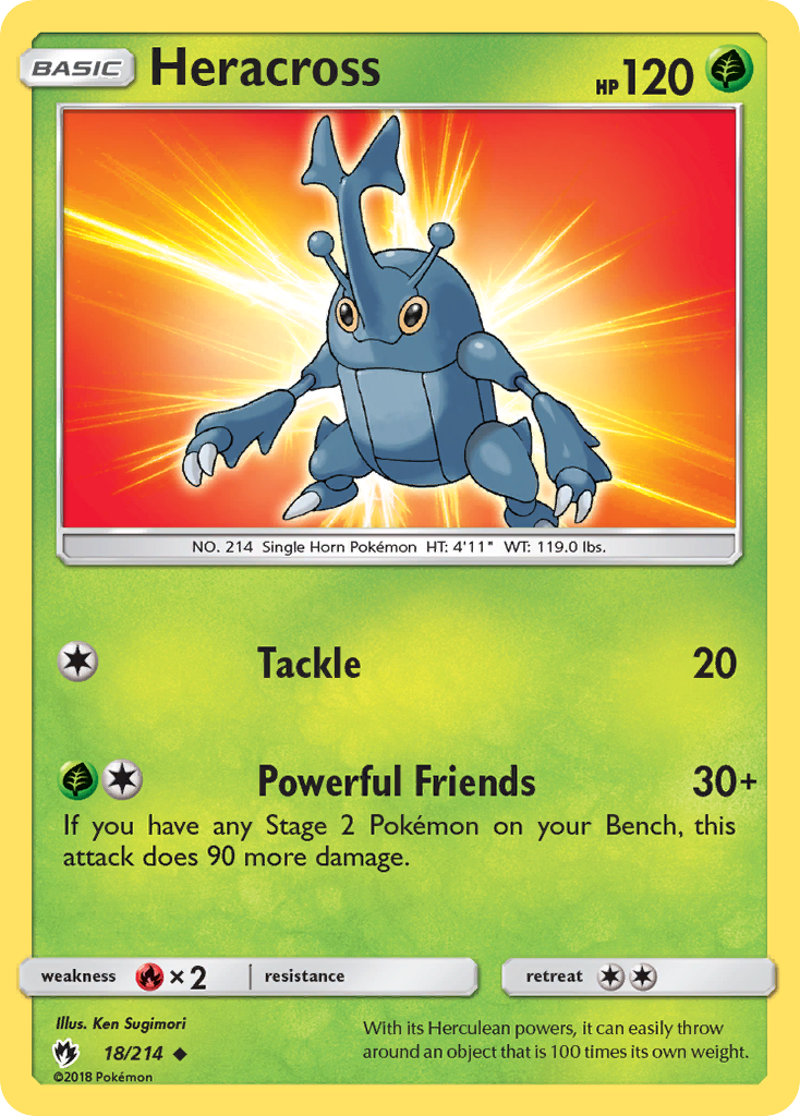 Heracross (18/214) [Sun & Moon: Lost Thunder] - Destination Retro