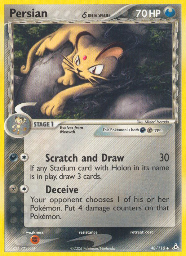 Persian (48/110) (Delta Species) [EX: Holon Phantoms] - Destination Retro