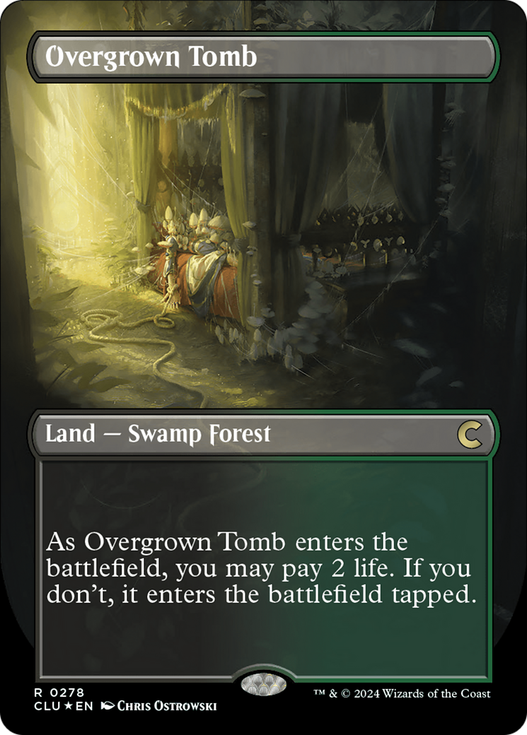 Overgrown Tomb (Borderless) [Ravnica: Clue Edition] - Destination Retro